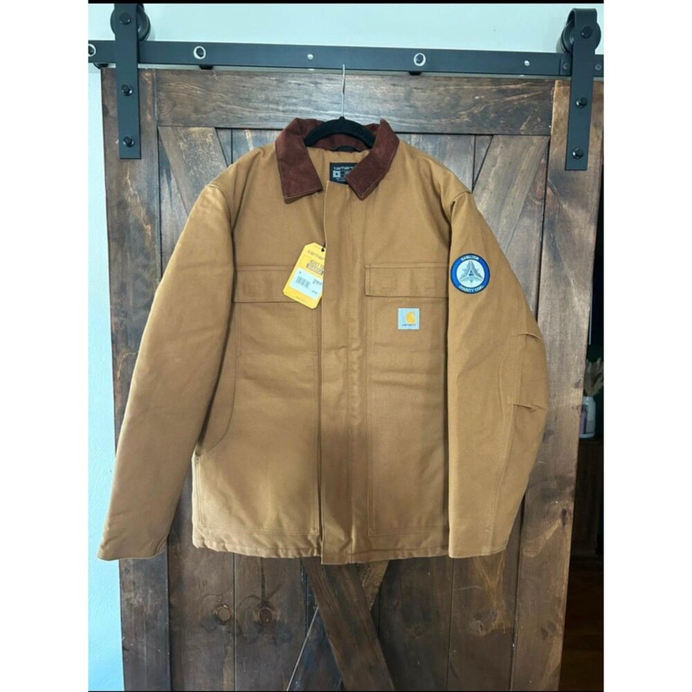 Carhartt Men's Loose Fit Duck Chore Coat Jacket Brown Medium NWT